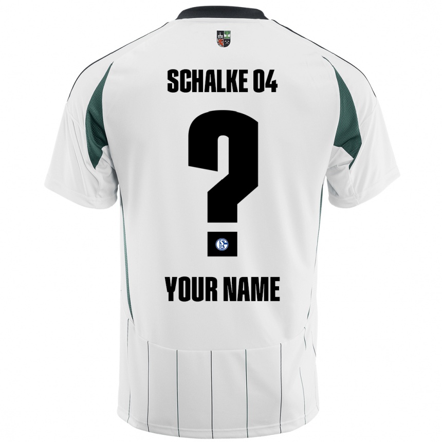 Kids Football Your Name #0 White Green Away Jersey 2024/25 T-Shirt Australia