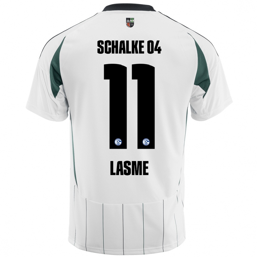 Kids Football Bryan Lasme #11 White Green Away Jersey 2024/25 T-Shirt Australia