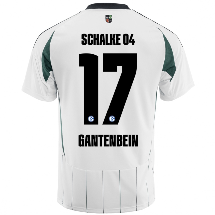 Kids Football Adrian Gantenbein #17 White Green Away Jersey 2024/25 T-Shirt Australia