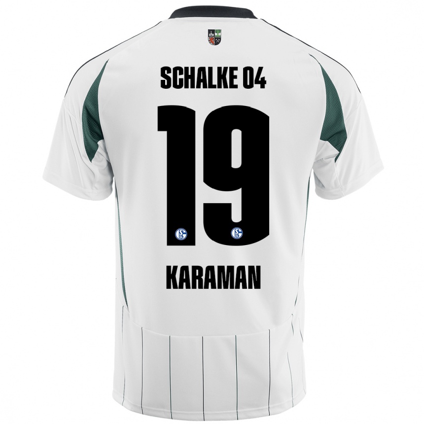 Kids Football Kenan Karaman #19 White Green Away Jersey 2024/25 T-Shirt Australia