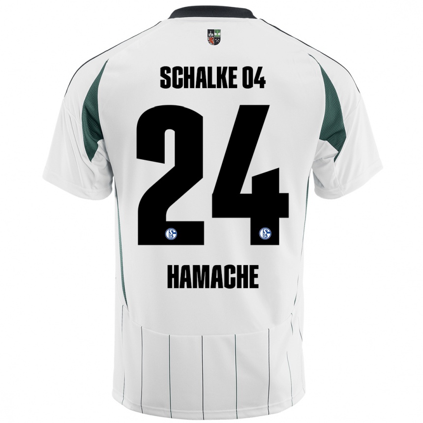 Kids Football Ilyes Hamache #24 White Green Away Jersey 2024/25 T-Shirt Australia