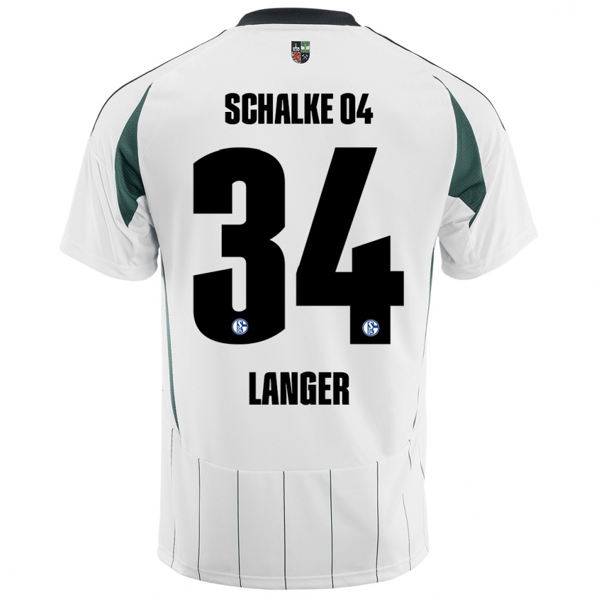 Kids Football Michael Langer #34 White Green Away Jersey 2024/25 T-Shirt Australia