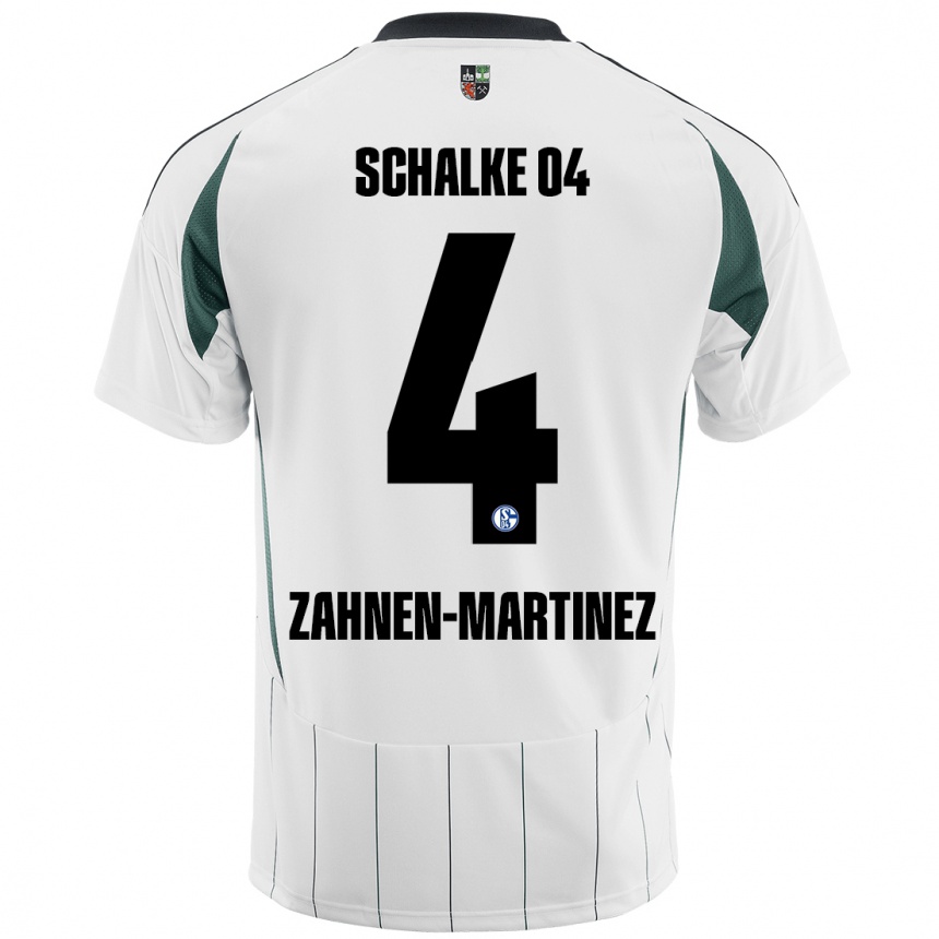 Kids Football Pablo Zahnen-Martinez #4 White Green Away Jersey 2024/25 T-Shirt Australia