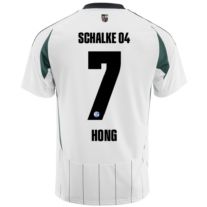 Kids Football Seok-Ju Hong #7 White Green Away Jersey 2024/25 T-Shirt Australia