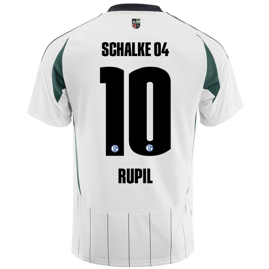 Kids Football Timothé Rupil #10 White Green Away Jersey 2024/25 T-Shirt Australia