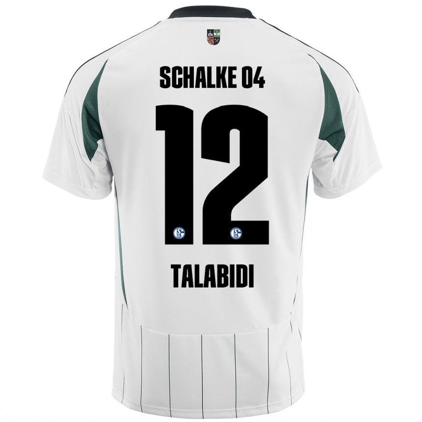 Kids Football Malik Talabidi #12 White Green Away Jersey 2024/25 T-Shirt Australia