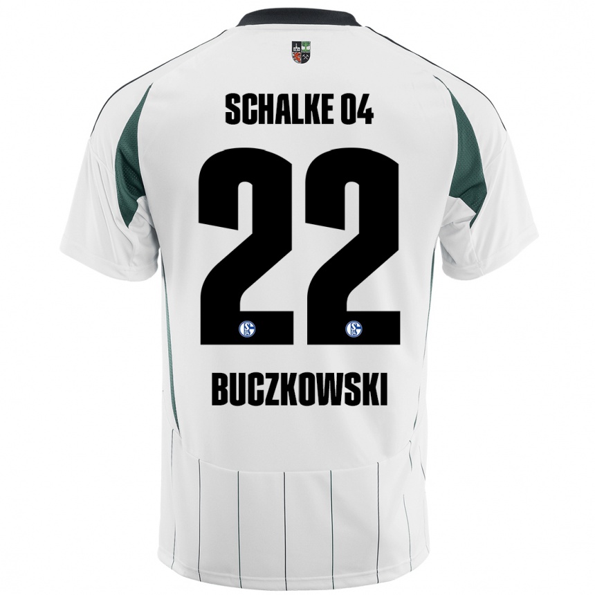 Kids Football Philip Buczkowski #22 White Green Away Jersey 2024/25 T-Shirt Australia