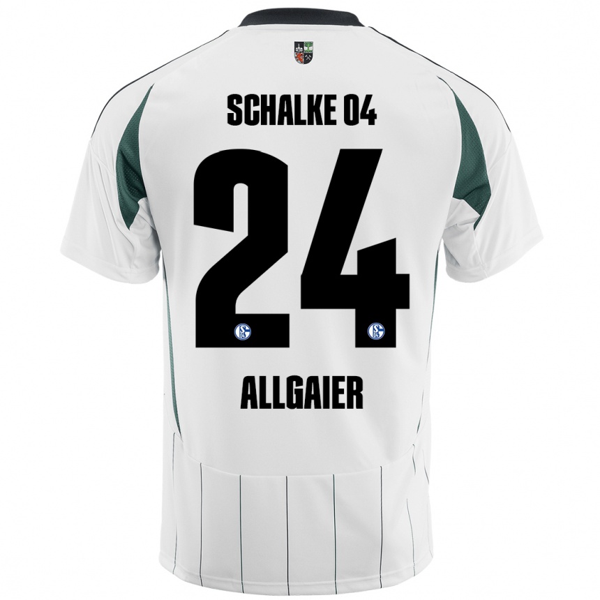 Kids Football Felix Allgaier #24 White Green Away Jersey 2024/25 T-Shirt Australia