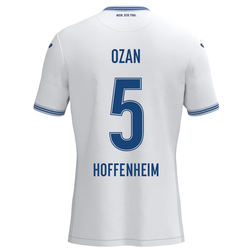 Kids Football Ozan Kabak #5 White Blue Away Jersey 2024/25 T-Shirt Australia