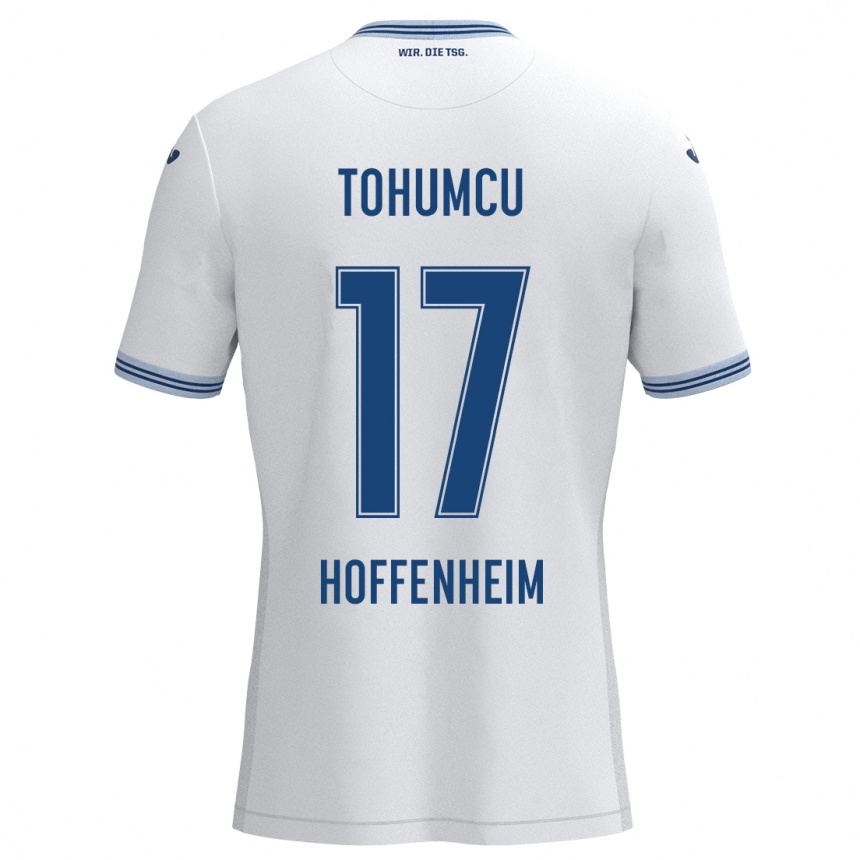 Kids Football Umut Tohumcu #17 White Blue Away Jersey 2024/25 T-Shirt Australia