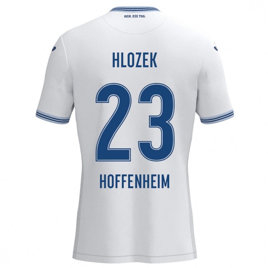 Kids Football Adam Hlozek #23 White Blue Away Jersey 2024/25 T-Shirt Australia