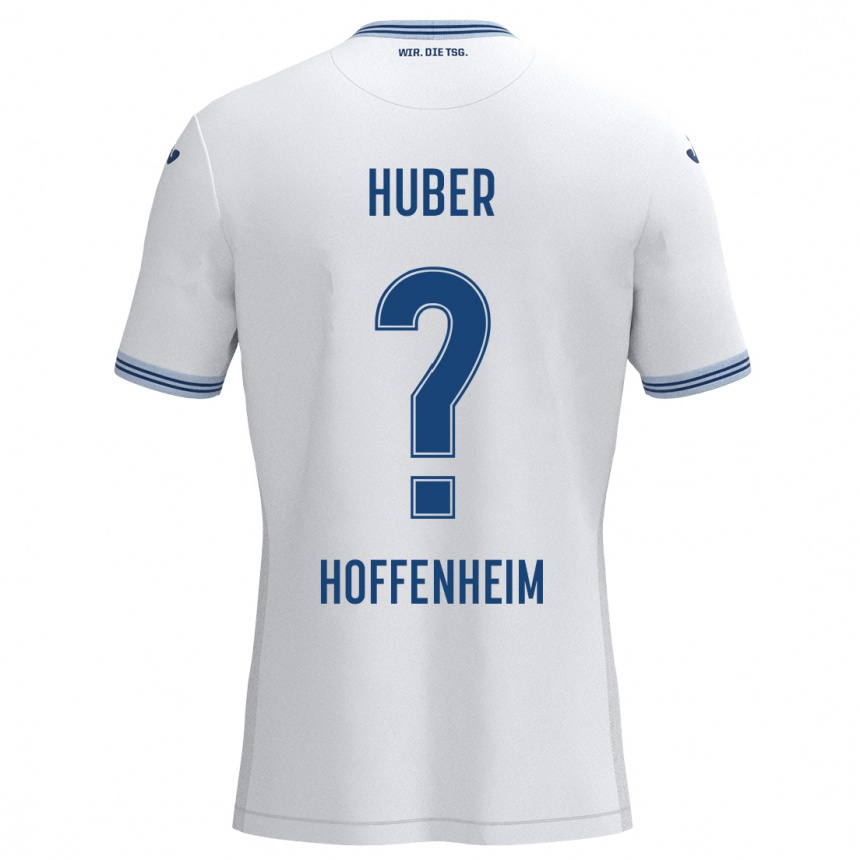 Kids Football Benedikt Huber #0 White Blue Away Jersey 2024/25 T-Shirt Australia