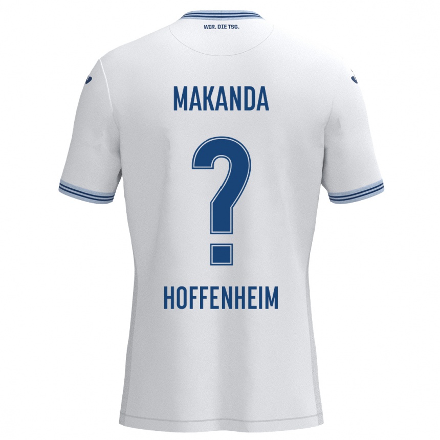 Kids Football Blessing Makanda #0 White Blue Away Jersey 2024/25 T-Shirt Australia