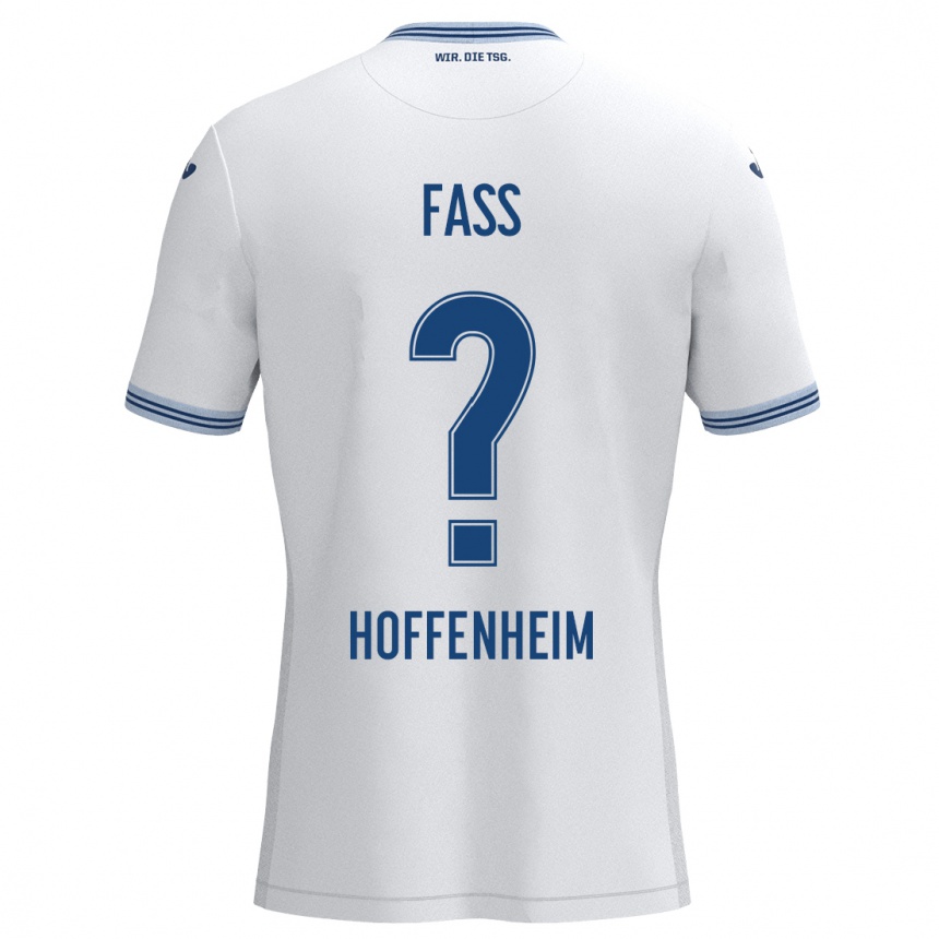 Kids Football Marlon Faß #0 White Blue Away Jersey 2024/25 T-Shirt Australia