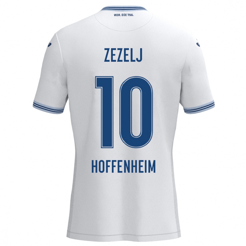 Kids Football Neno Zezelj #10 White Blue Away Jersey 2024/25 T-Shirt Australia