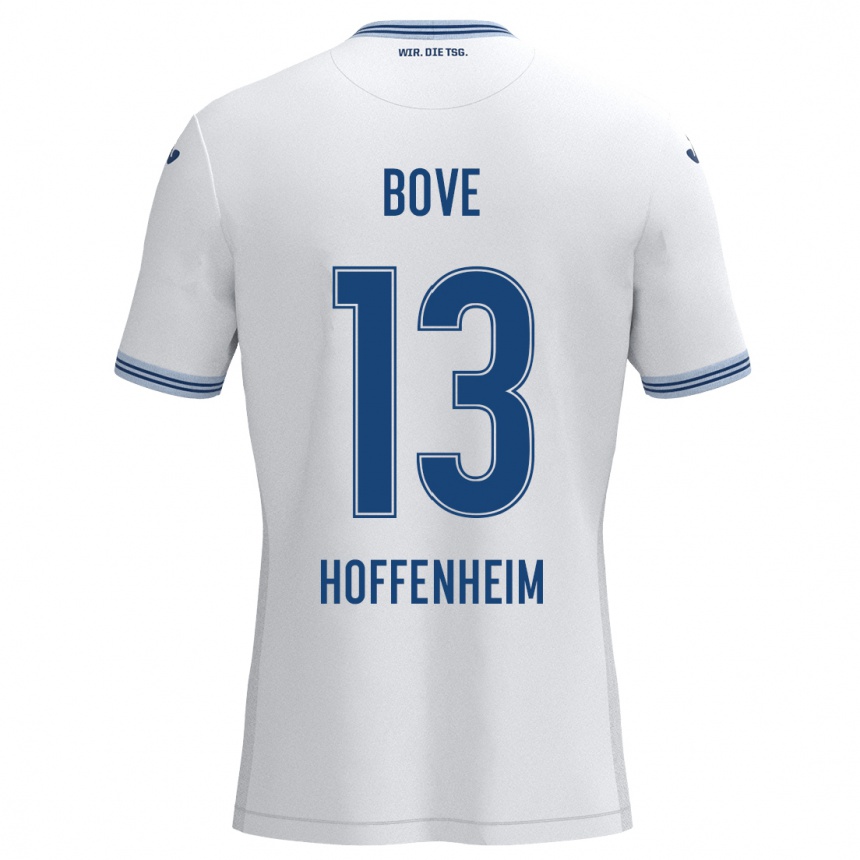 Kids Football Nevio Bove #13 White Blue Away Jersey 2024/25 T-Shirt Australia