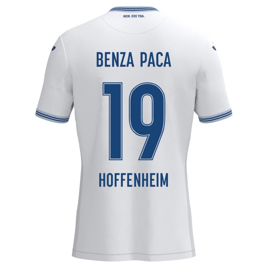 Kids Football Lynes Benza Paca #19 White Blue Away Jersey 2024/25 T-Shirt Australia