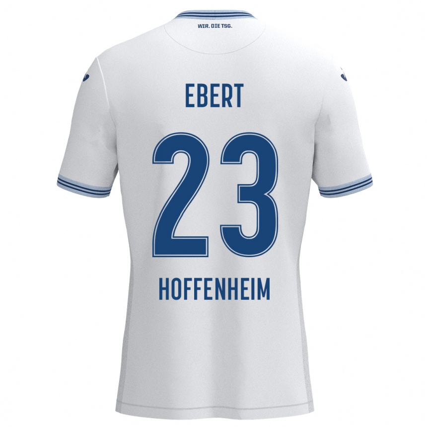 Kids Football Darijo Ebert #23 White Blue Away Jersey 2024/25 T-Shirt Australia