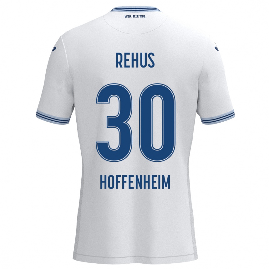 Kids Football Milan Rehus #30 White Blue Away Jersey 2024/25 T-Shirt Australia