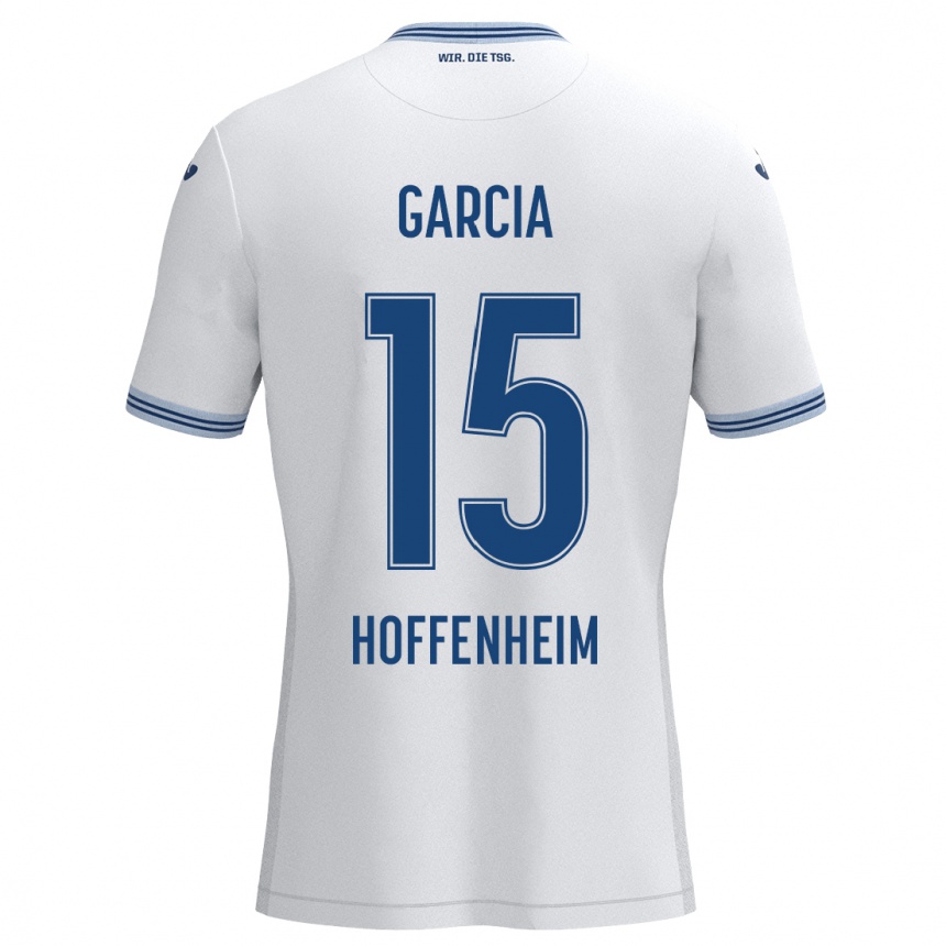 Kids Football Marta Cazalla Garcia #15 White Blue Away Jersey 2024/25 T-Shirt Australia