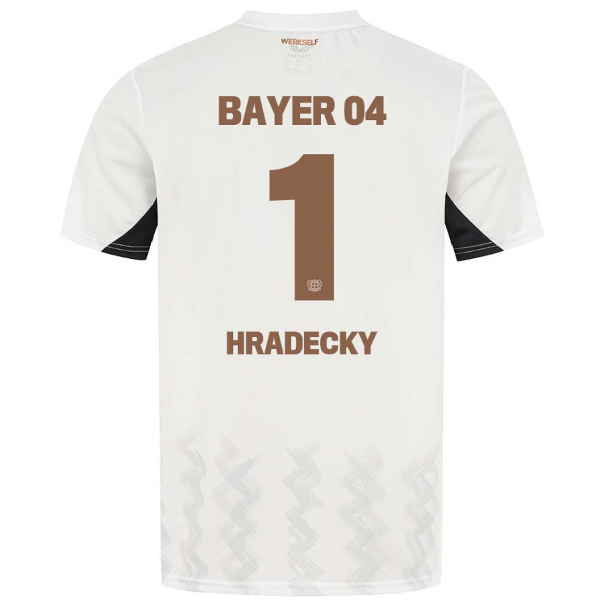 Kids Football Lukas Hradecky #1 White Black Away Jersey 2024/25 T-Shirt Australia