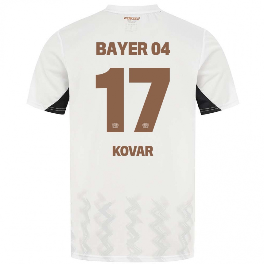 Kids Football Matej Kovar #17 White Black Away Jersey 2024/25 T-Shirt Australia