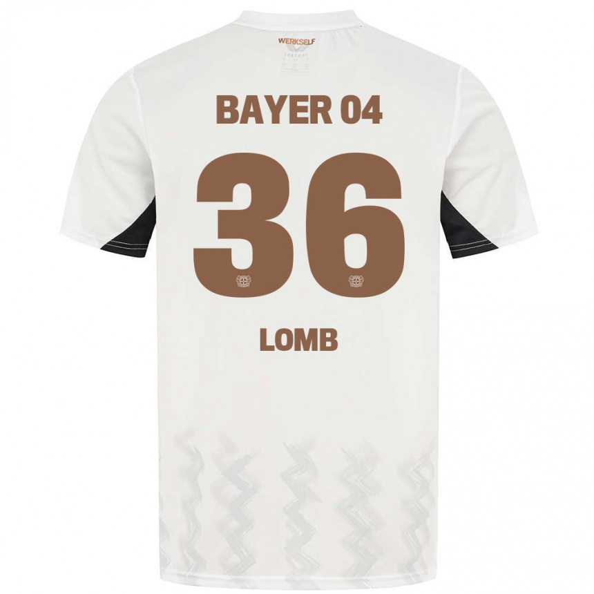 Kids Football Niklas Lomb #36 White Black Away Jersey 2024/25 T-Shirt Australia