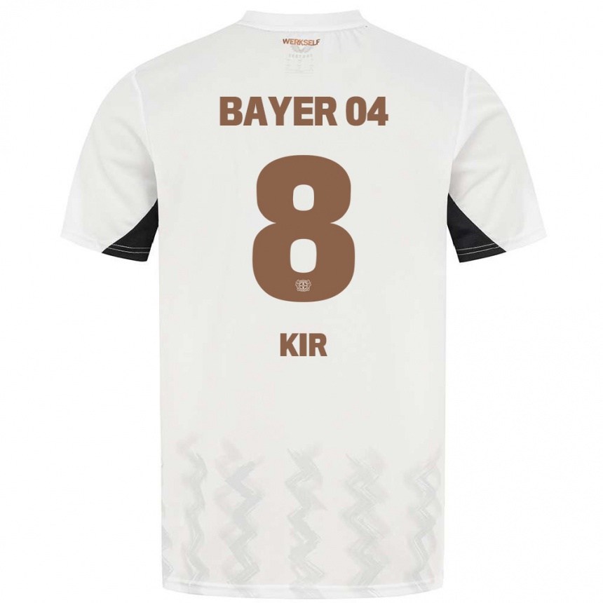 Kids Football Burak Kir #8 White Black Away Jersey 2024/25 T-Shirt Australia