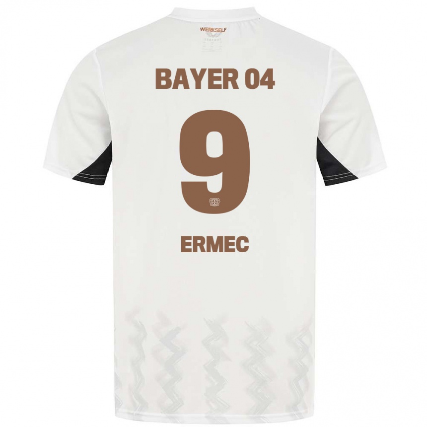 Kids Football Berkan Ermec #9 White Black Away Jersey 2024/25 T-Shirt Australia