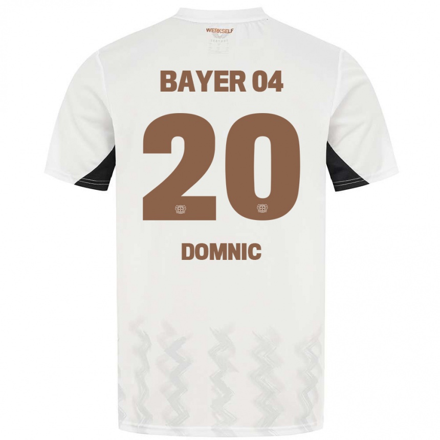 Kids Football Nebe-Sirak Domnic #20 White Black Away Jersey 2024/25 T-Shirt Australia