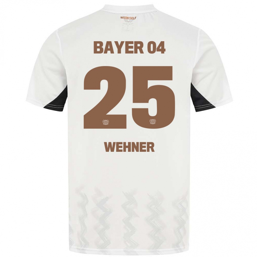 Kids Football Luca Wehner #25 White Black Away Jersey 2024/25 T-Shirt Australia