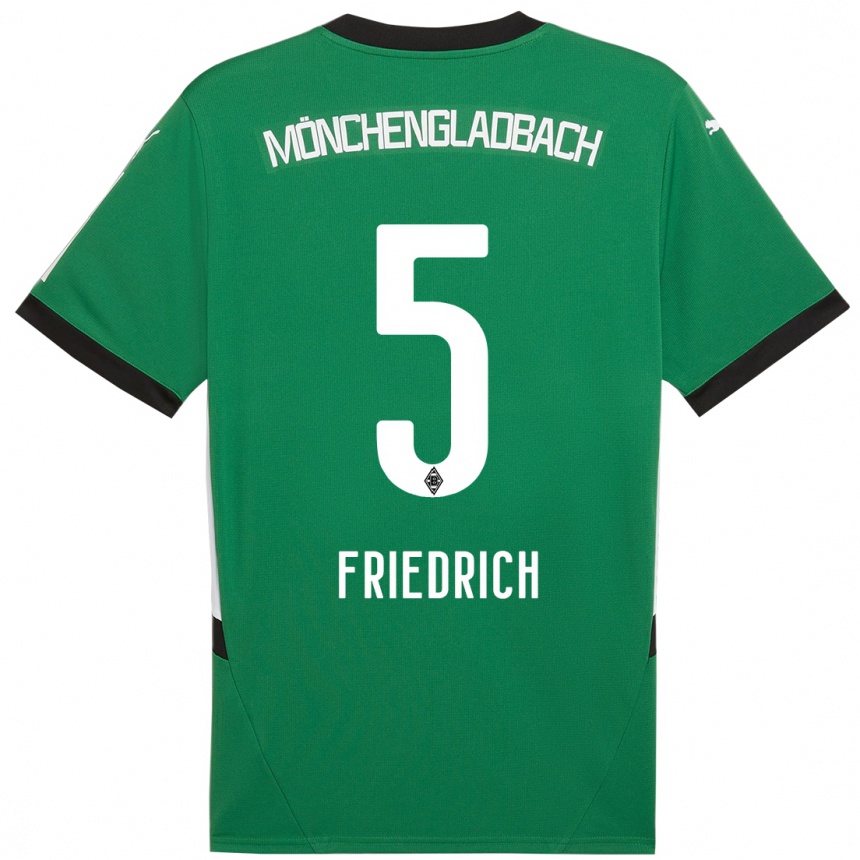 Kids Football Marvin Friedrich #5 Green White Away Jersey 2024/25 T-Shirt Australia