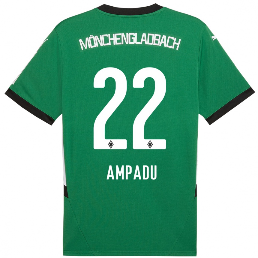 Kids Football Leon Ampadu #22 Green White Away Jersey 2024/25 T-Shirt Australia