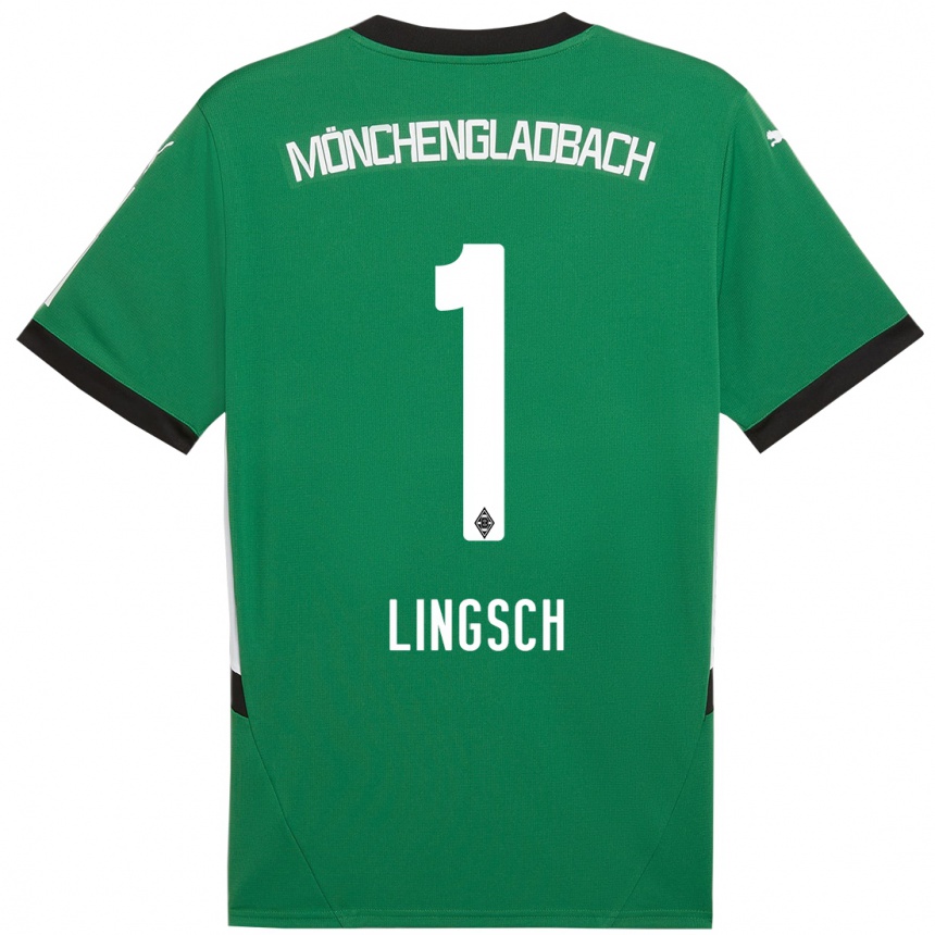 Kids Football Tina Lingsch #1 Green White Away Jersey 2024/25 T-Shirt Australia