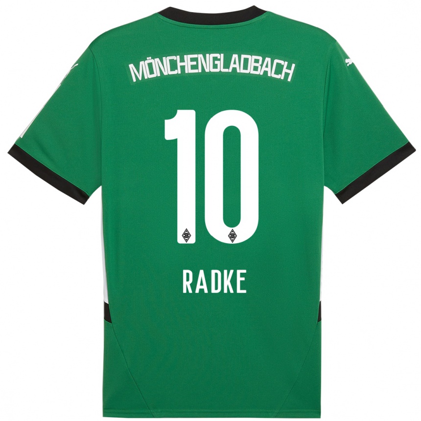 Kids Football Laura Radke #10 Green White Away Jersey 2024/25 T-Shirt Australia