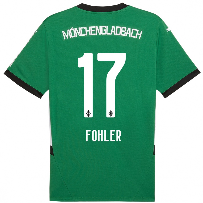 Kids Football Selma Fohler #17 Green White Away Jersey 2024/25 T-Shirt Australia