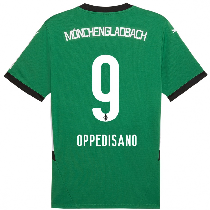 Kids Football Valentina Oppedisano #9 Green White Away Jersey 2024/25 T-Shirt Australia