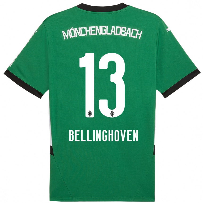 Kids Football Christina Bellinghoven #13 Green White Away Jersey 2024/25 T-Shirt Australia