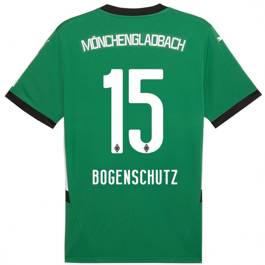 Kids Football Kerstin Bogenschutz #15 Green White Away Jersey 2024/25 T-Shirt Australia