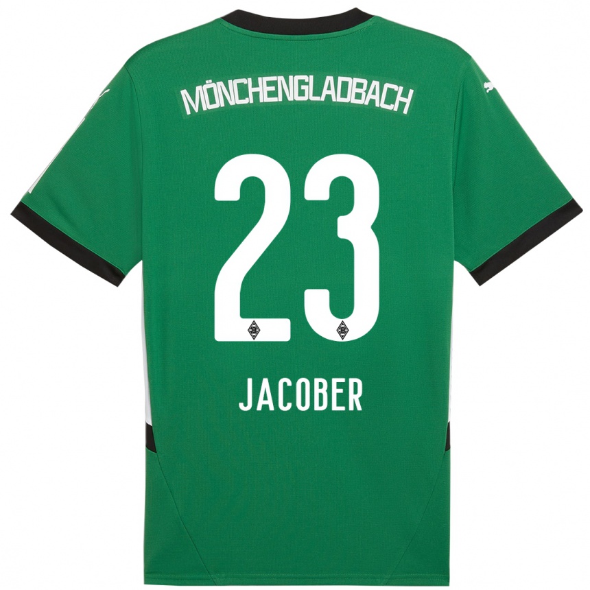 Kids Football Magdalena Jacober #23 Green White Away Jersey 2024/25 T-Shirt Australia