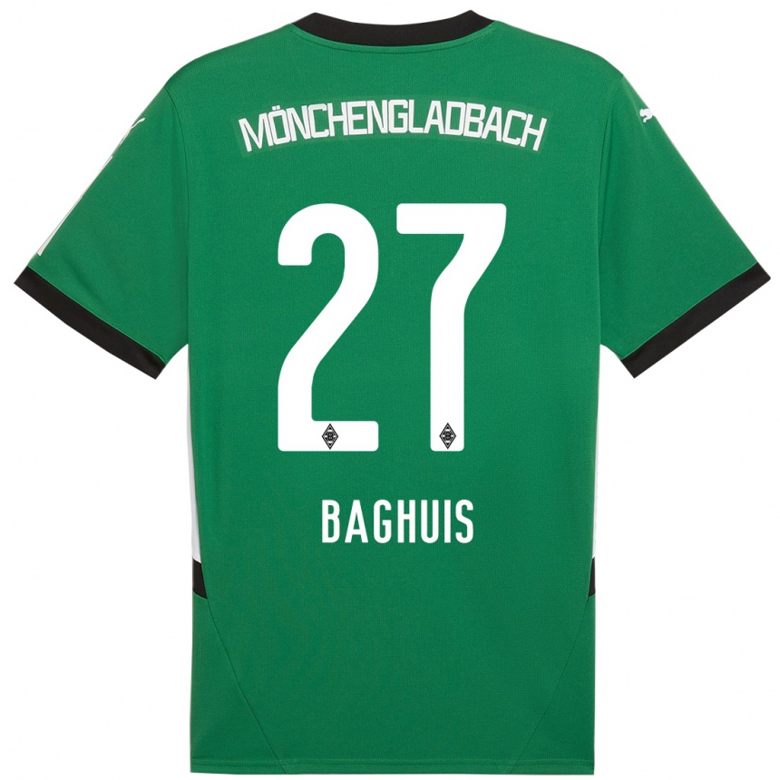 Kids Football Chantal Baghuis #27 Green White Away Jersey 2024/25 T-Shirt Australia