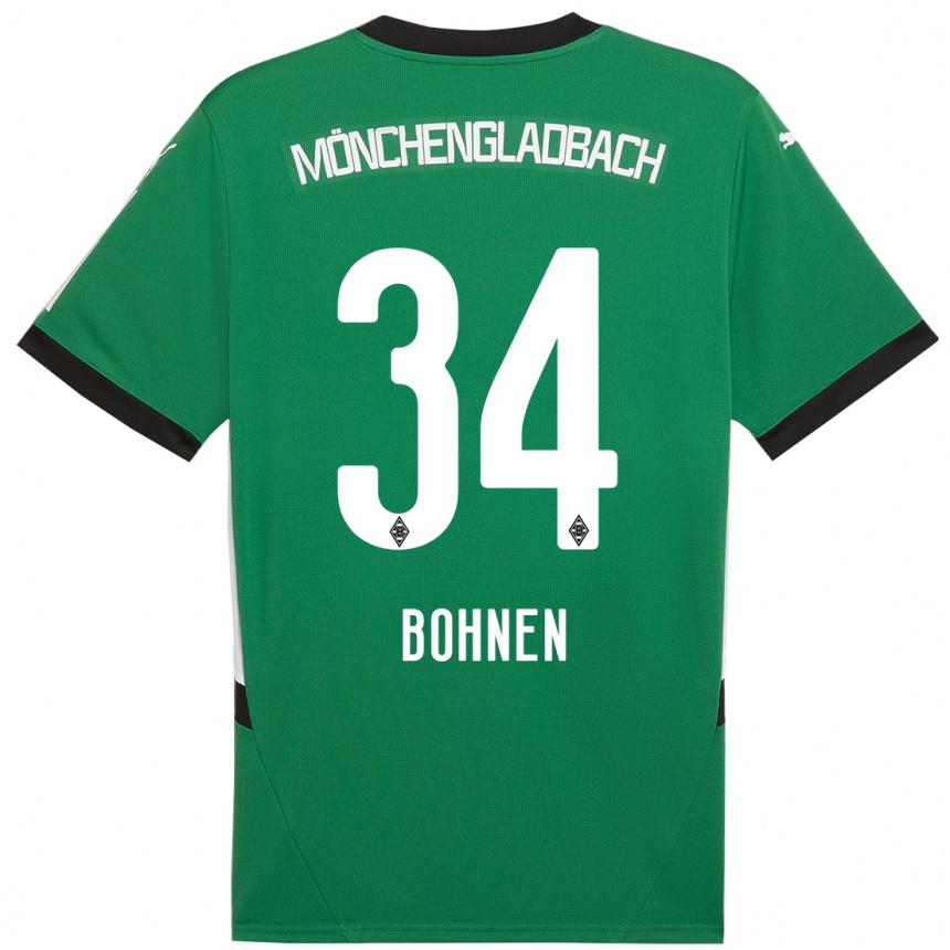 Kids Football Bohnen #34 Green White Away Jersey 2024/25 T-Shirt Australia