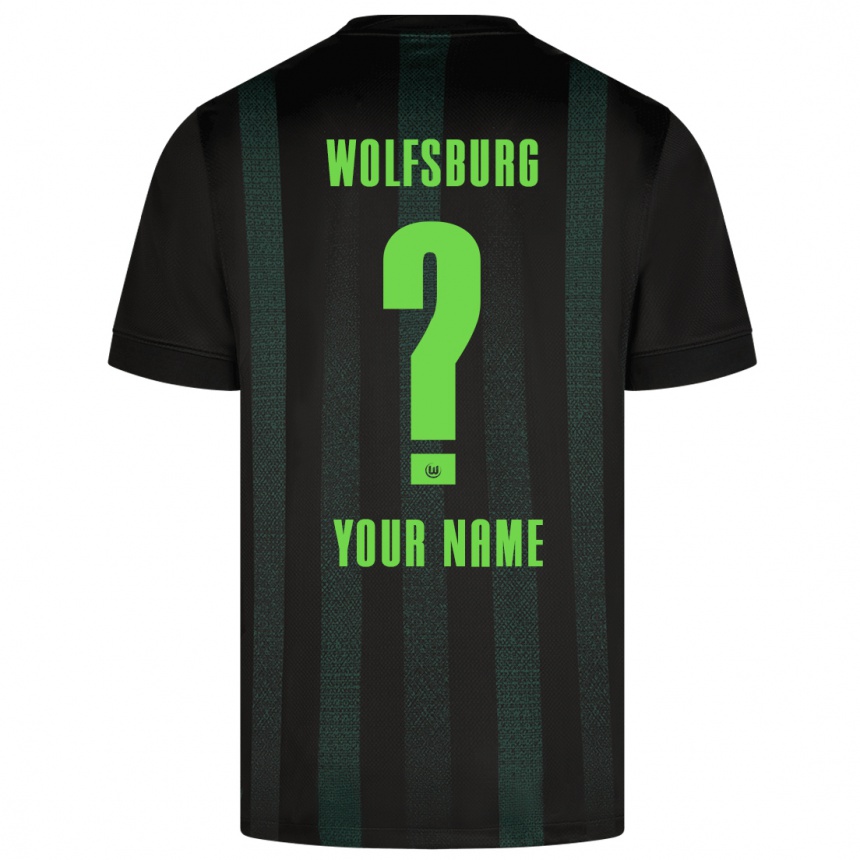 Kids Football Your Name #0 Dark Green Away Jersey 2024/25 T-Shirt Australia