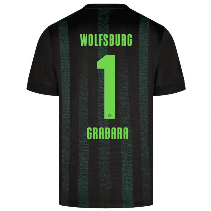 Kids Football Kamil Grabara #1 Dark Green Away Jersey 2024/25 T-Shirt Australia