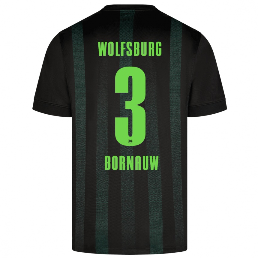 Kids Football Sebastiaan Bornauw #3 Dark Green Away Jersey 2024/25 T-Shirt Australia