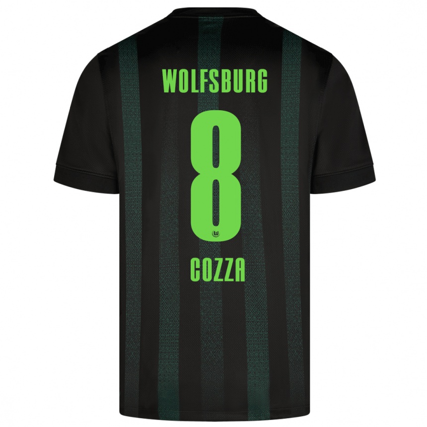 Kids Football Nicolas Cozza #8 Dark Green Away Jersey 2024/25 T-Shirt Australia