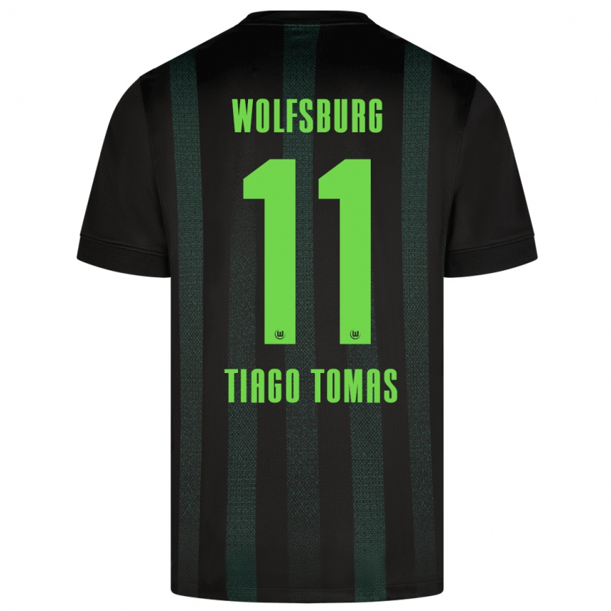 Kids Football Tiago Tomás #11 Dark Green Away Jersey 2024/25 T-Shirt Australia