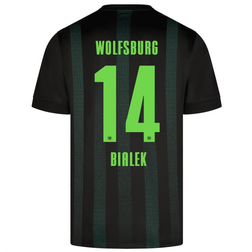 Kids Football Bartosz Bialek #14 Dark Green Away Jersey 2024/25 T-Shirt Australia