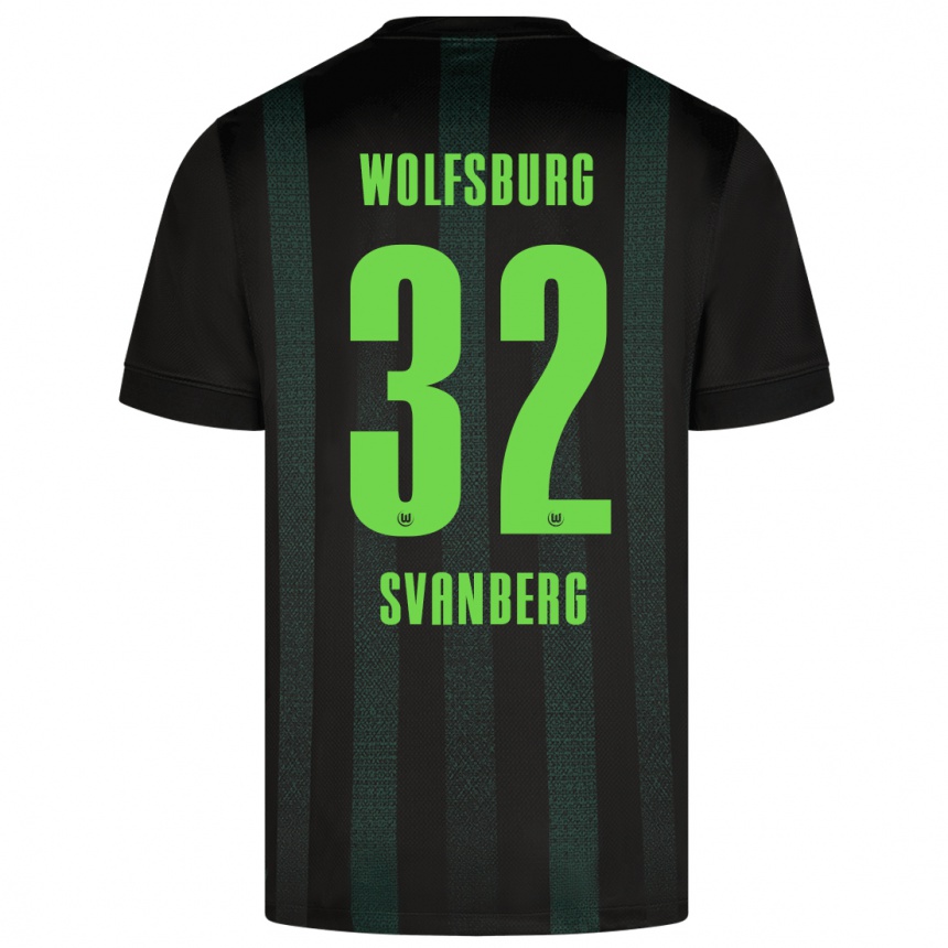 Kids Football Mattias Svanberg #32 Dark Green Away Jersey 2024/25 T-Shirt Australia