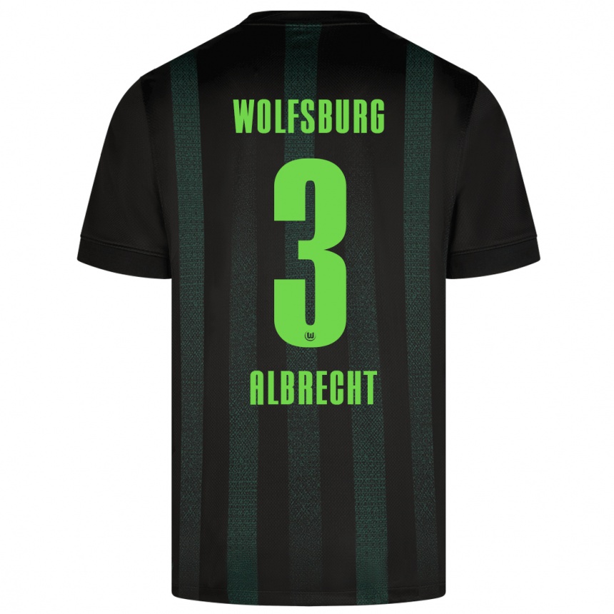 Kids Football Ben Albrecht #3 Dark Green Away Jersey 2024/25 T-Shirt Australia